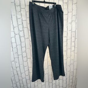 Macy’s Karen Scott Deep Black Lounge Knit Pants XL Comfy Soft Fabric